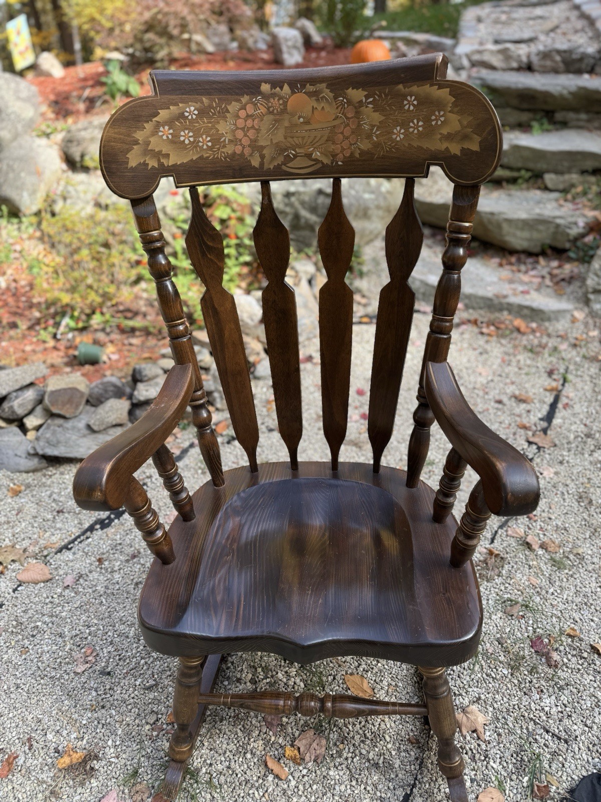 ANTIQUE DECORATIVE ROCKING CHAIR-Beautiful Handcrafted With Embroidery
