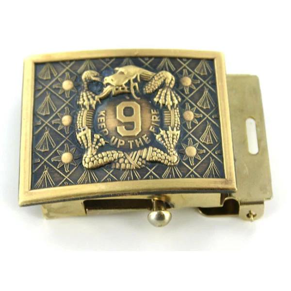 USA Army Belt Buckle: 9th Infantry Keep Up the Fire (Manchu)