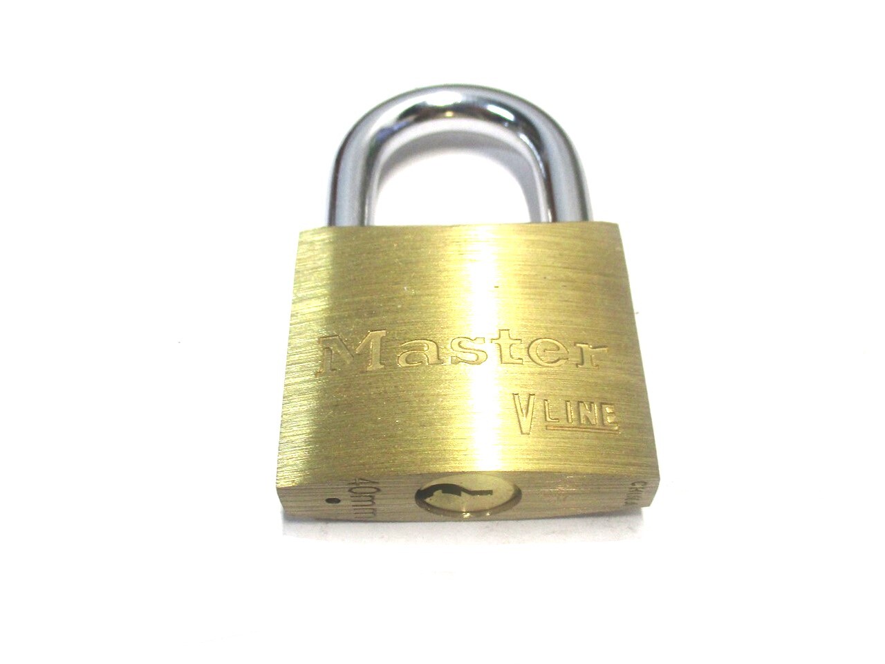 Master Lock (4YH24) Gold Rectangle Keyed Alike Standard Shackle Padlock & 2 Keys