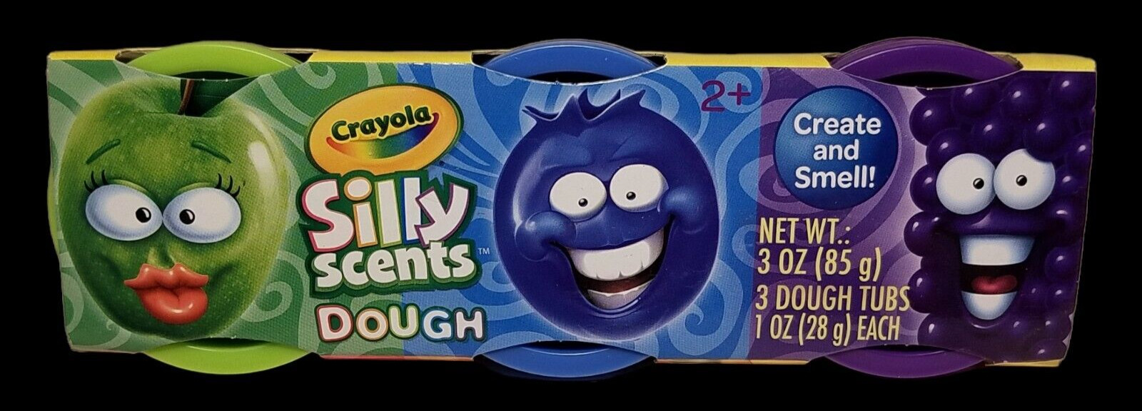 Crayola Silly Scents Dough Scented Apple Blueberry Grape Creative Moulding Clay