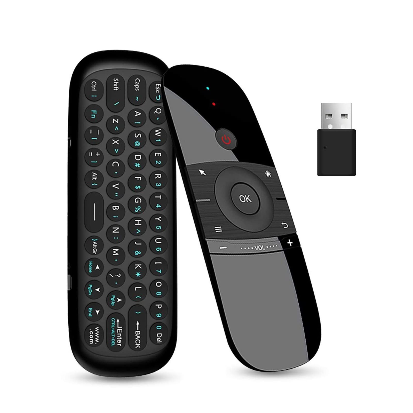 WeChip W1 Universal TV Remote Air Mouse, Wireless Keyboard Fly Mouse 2.4GHz C...