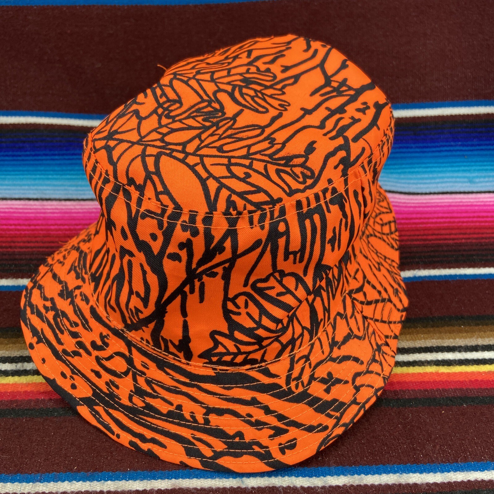 Master Sportsman Prestige Mens Bucket Hat Sz M 7 1/4 Blaze Orange Camo Hunting