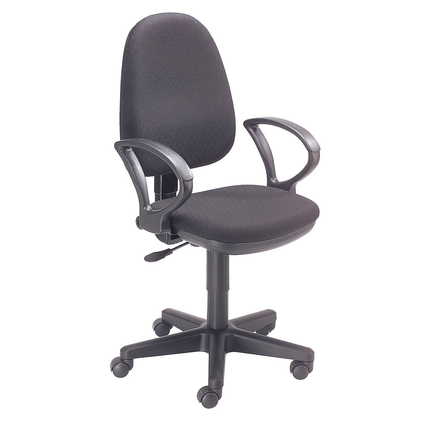 Ergonomic Multifunctional Chair Fabric Upholstery Black