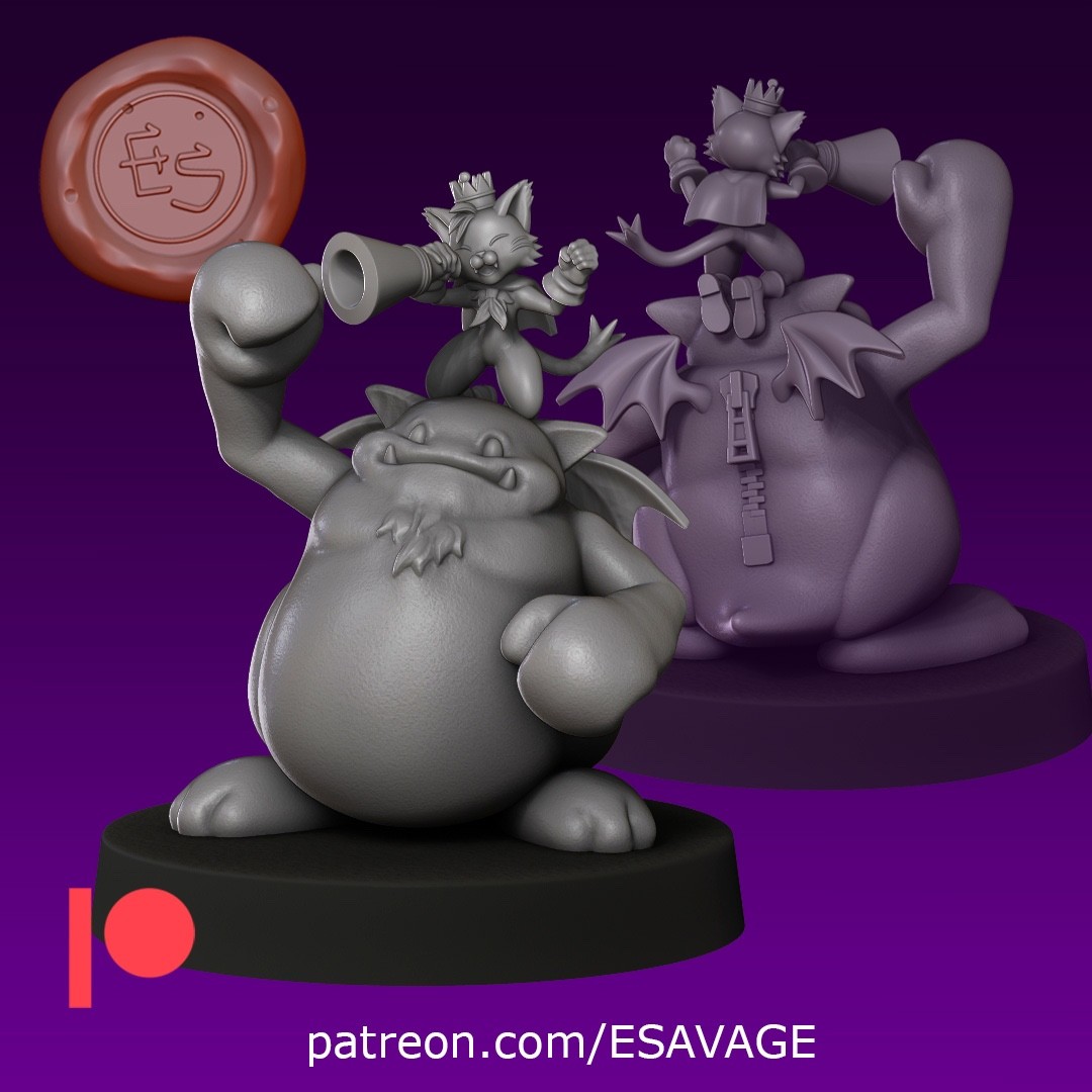 FFVII Final Fantasy 7 - Cait Sith Mog - Ethan Savage 28mm 32mm Scale Miniatures