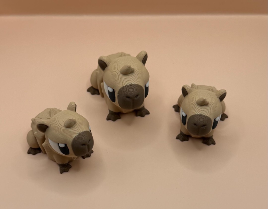 3D Printed Jiggle Pet Capybara Mini