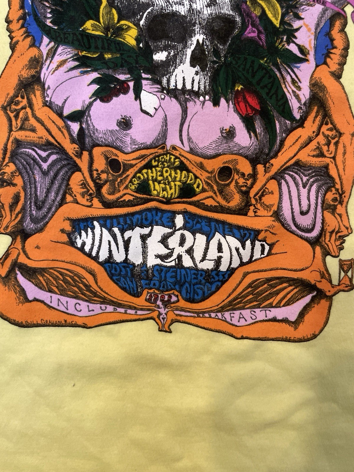 Vintage Grateful Dead Winterland Tshirt Great Graphics Thin Tee USA Made Medium