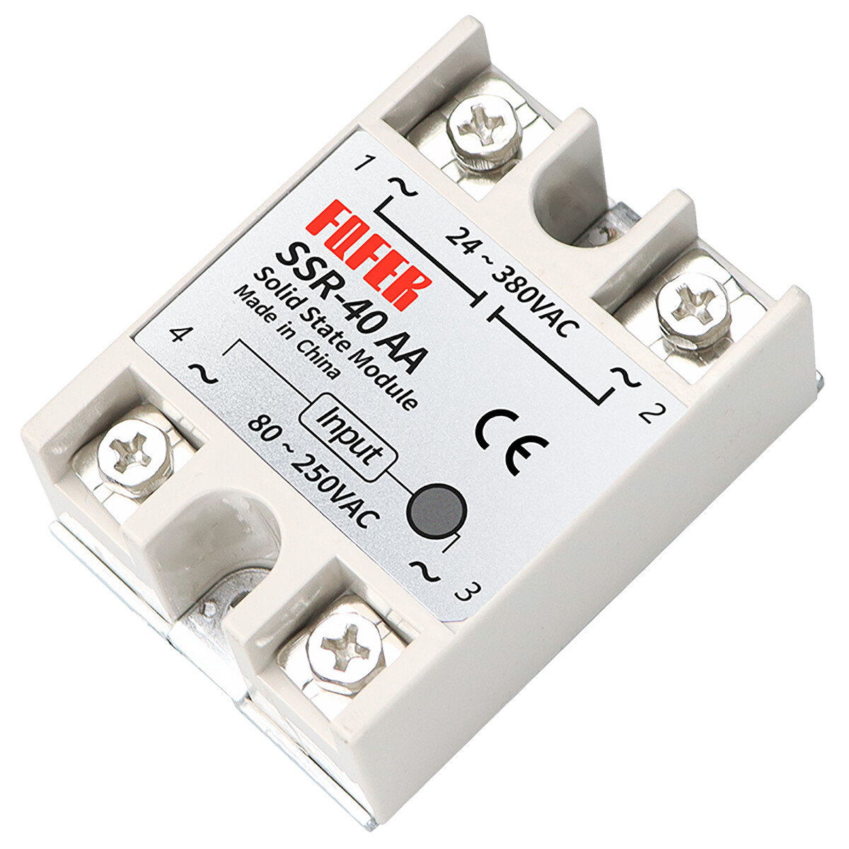 Solid State Relays Module SSR- 10/25/40/60/80/100AA AC-AC Single Phase 80-250VAC