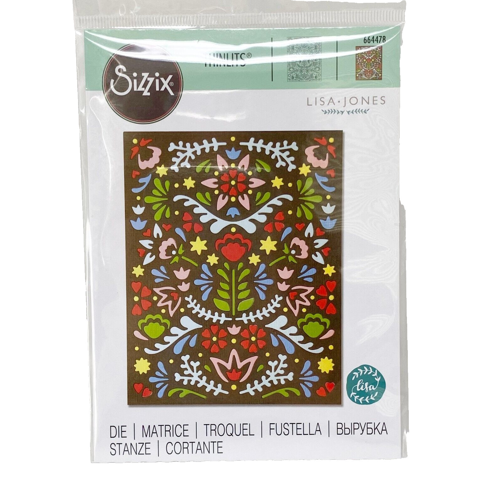 Sizzix Thinlits Cutting Dies FOLK MASK by Lisa Jones 664478 Scrapbooking NEW