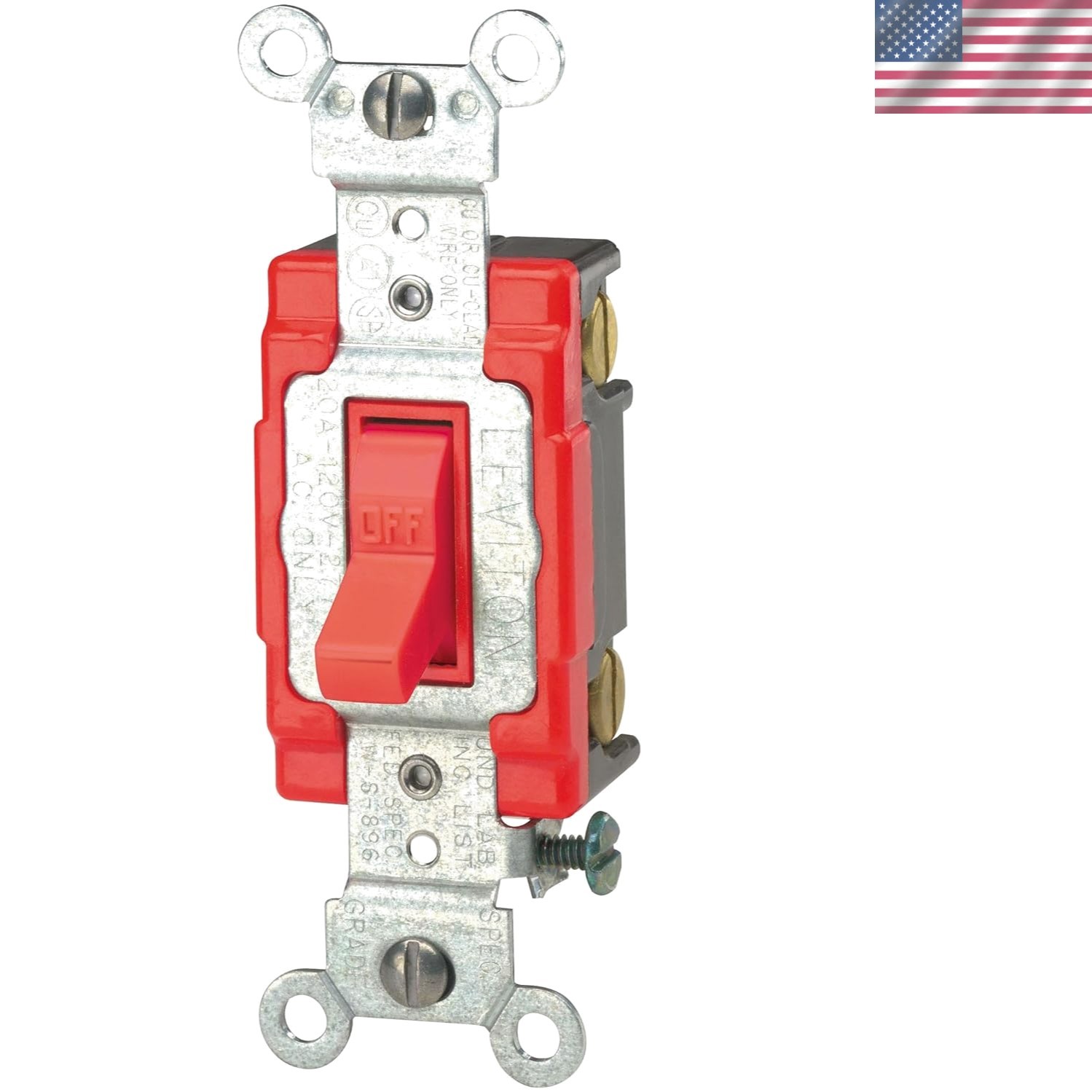 20-Amp, 120/277-Volt, Toggle Single-Pole AC Quiet Switch, Extra Heavy Duty Sp...