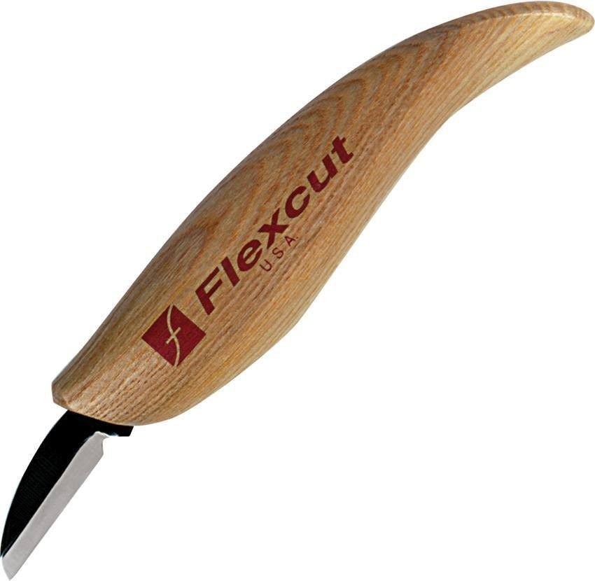 Flexcut Cutting Knife High Carbon Steel Carving Blade Ergonomic Wood Handle KN12