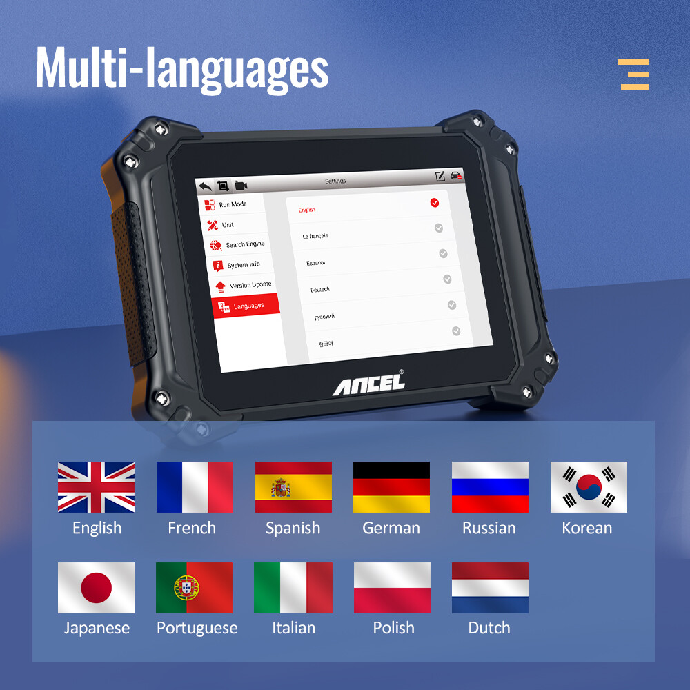 ANCEL V6 All System Bidirectional OBD2 Scanner Diagnostic Tool ECU Coding Reset