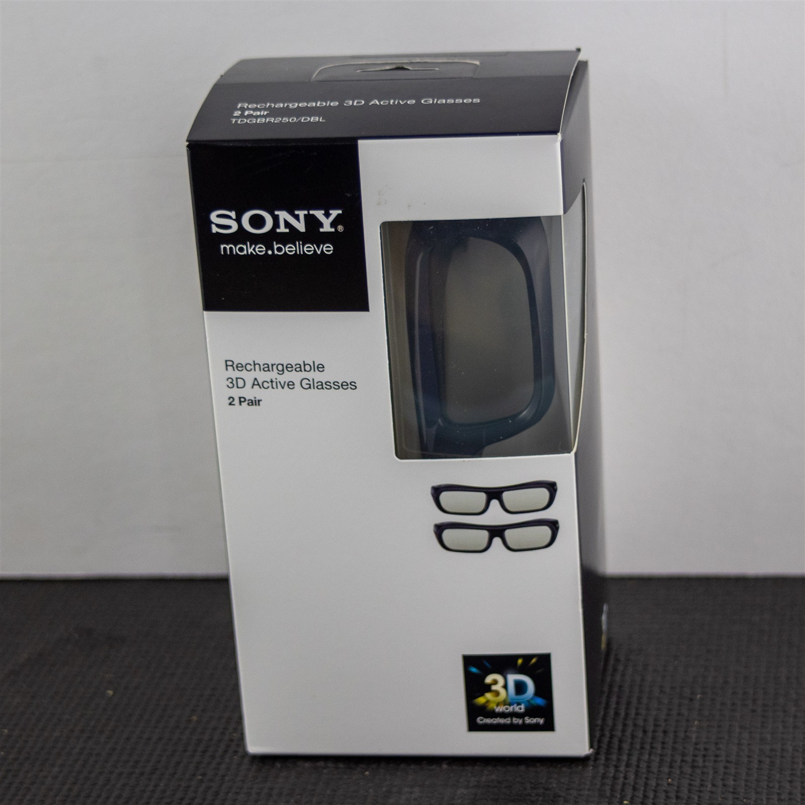 2-Pack Sony Rechargeable 3D World Active Glasses TDGBR250 -For Parts / Repair
