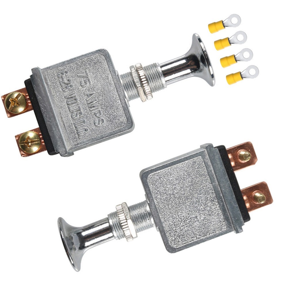 Push for pull Switch for 2 Pack 75 Amp 628V DC SPST for 2 Position with for