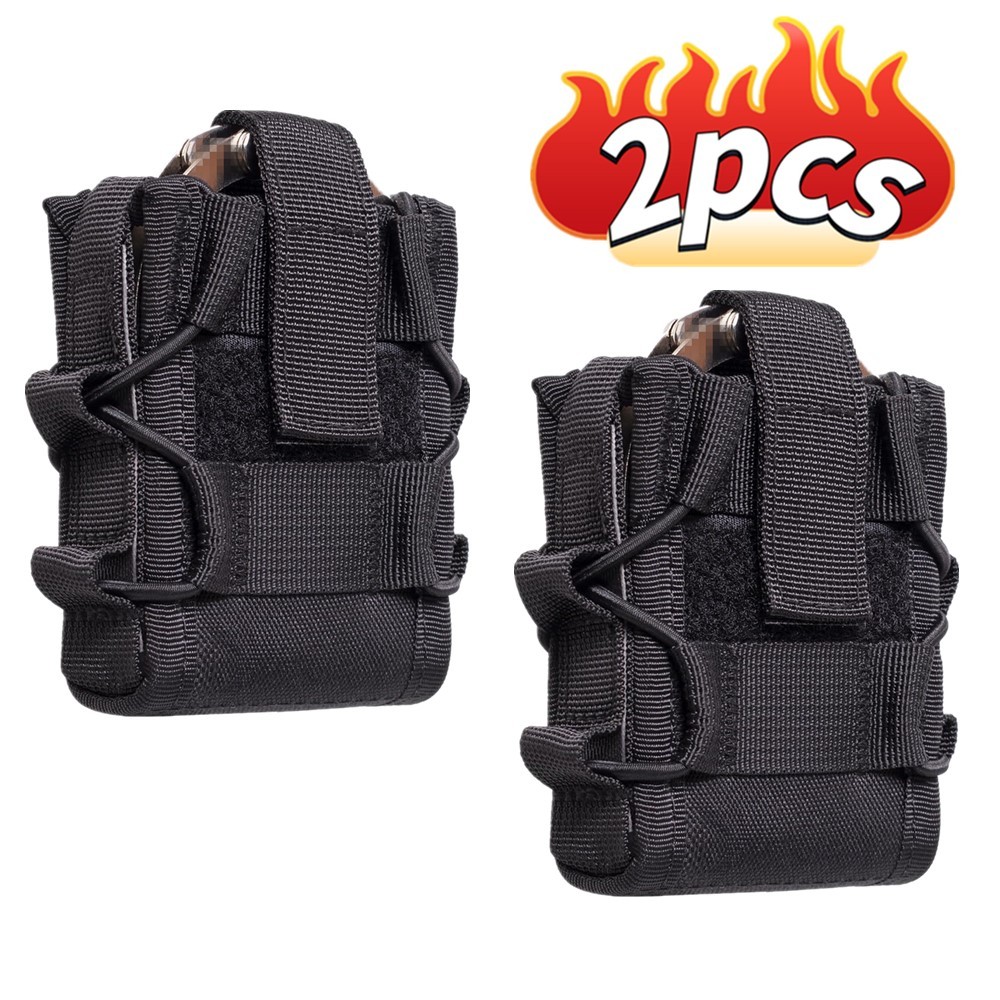 2Pcs Handcuff Holster Open Top Handcuff Case Pouch for Duty Belt MOLLE Vest