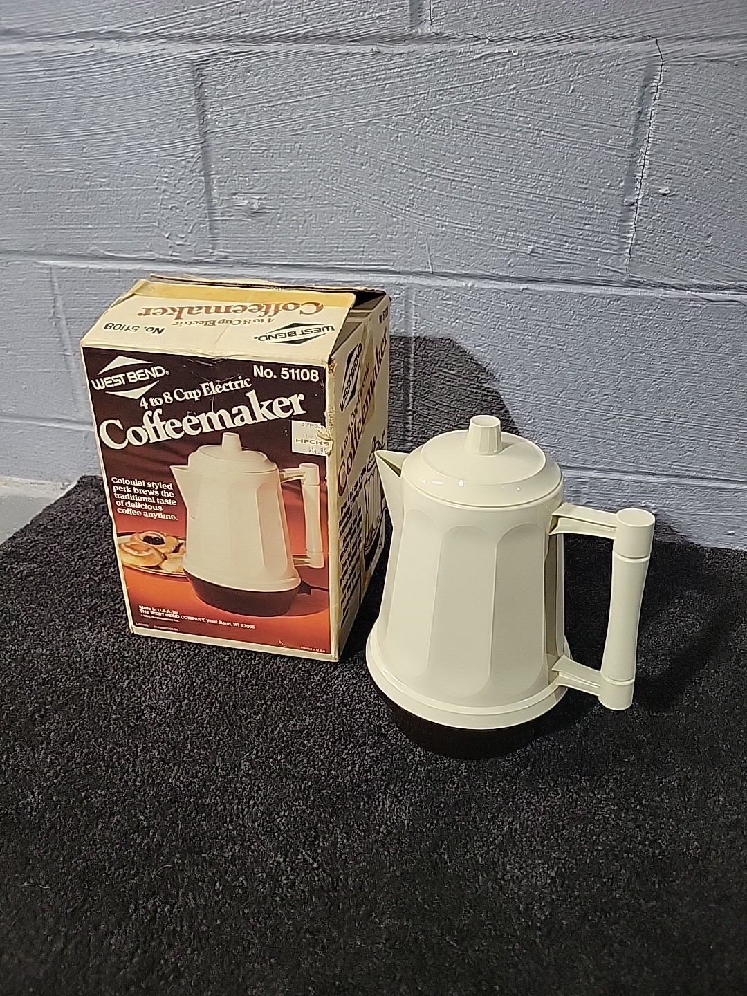 RARE Vtg 84 West Bend 4-8 Cup Electric Coffeemaker 51108 USA - With Original Box