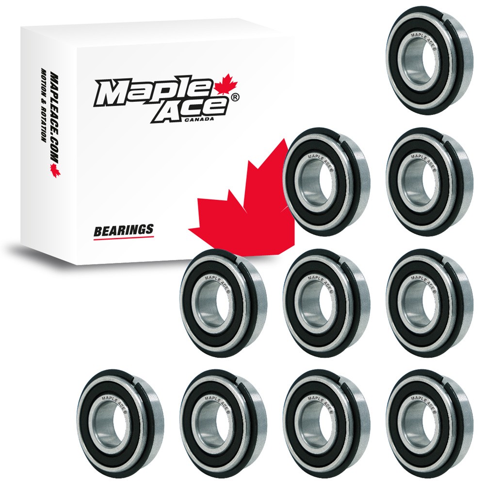 1622-2RSNR Ball Bearing w/Snap Ring 9/16"x1-3/8"x7/16" Rubber Sealed (Qty 10)