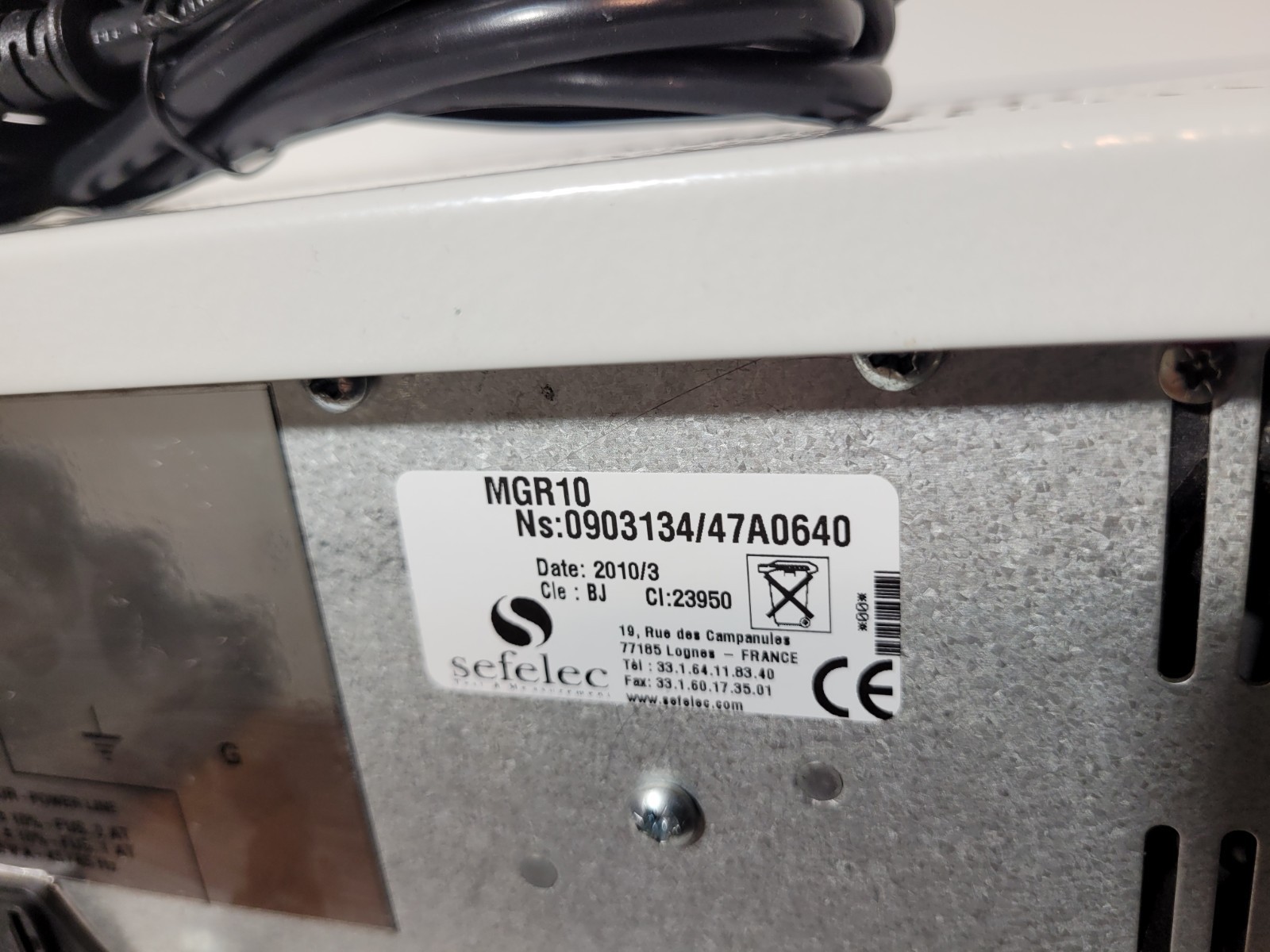 Microohmmeter Sefelec MGR 10