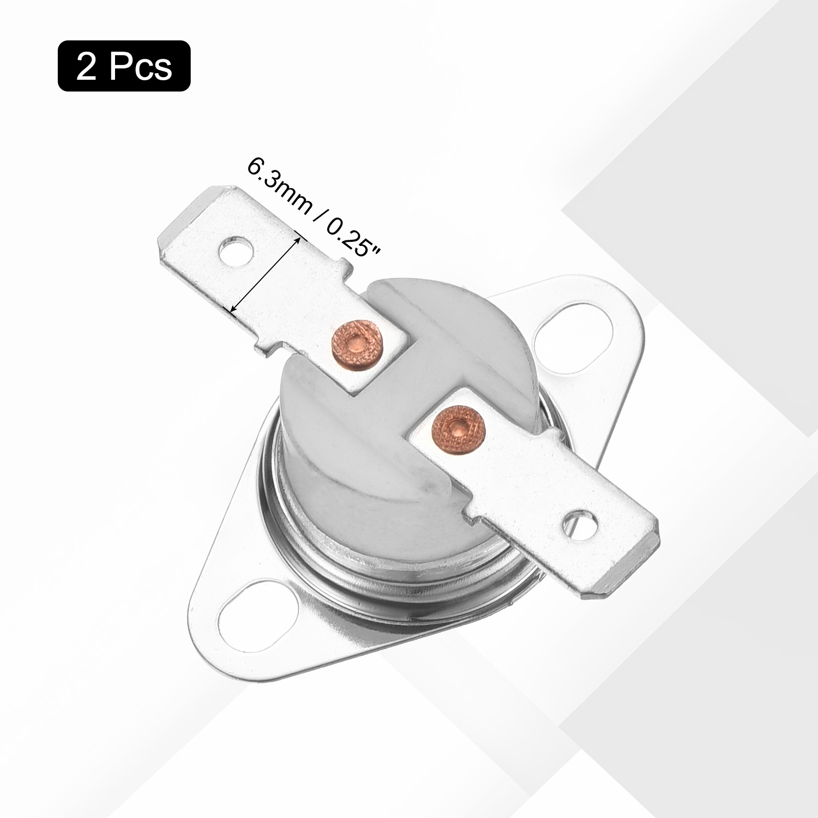 2pcs KSD301 Thermostat 140°C 16A NC Adjust Snap Disc Temperature Switch,Ceramic