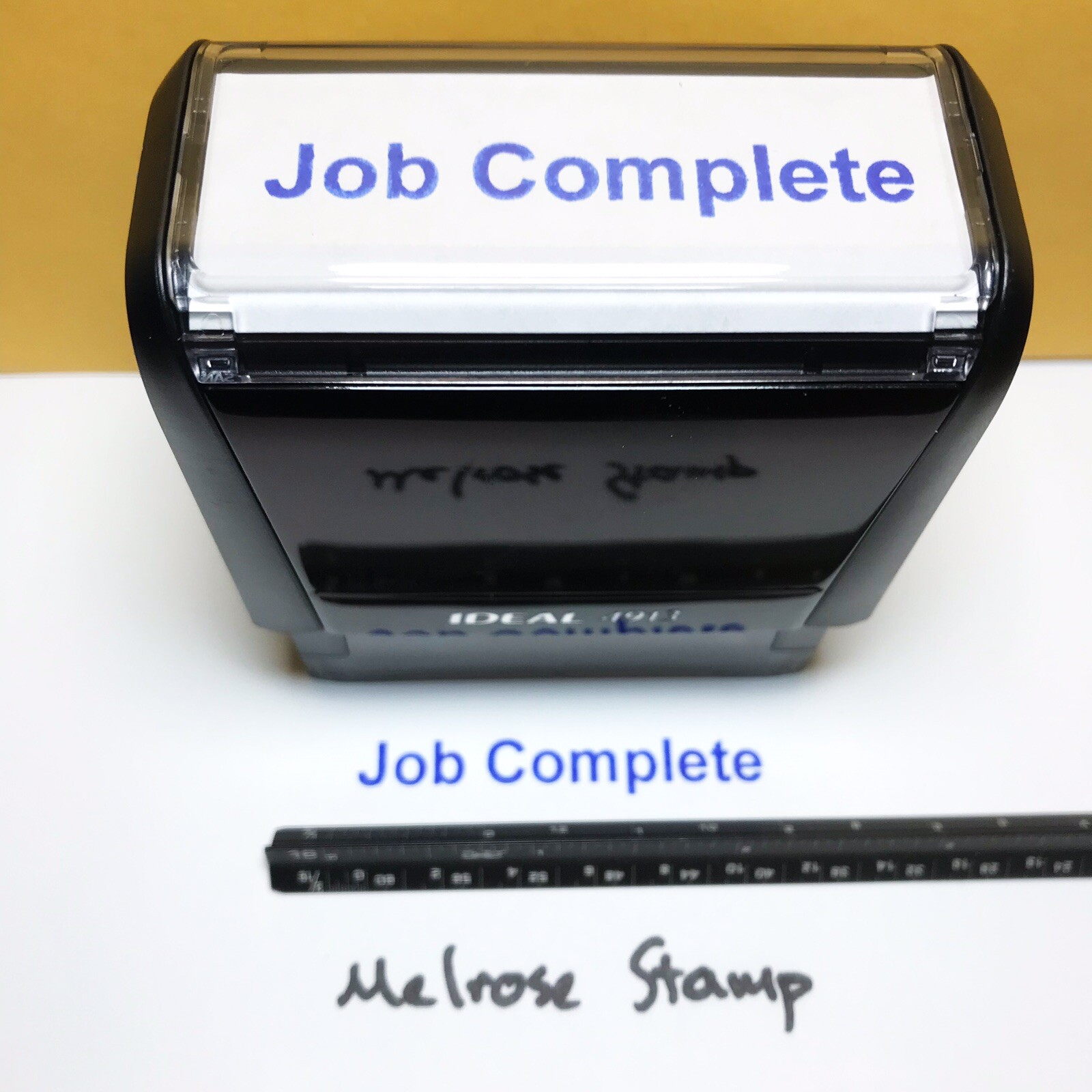 Job Complete Rubber Stamp Blue Ink Ideal 4913