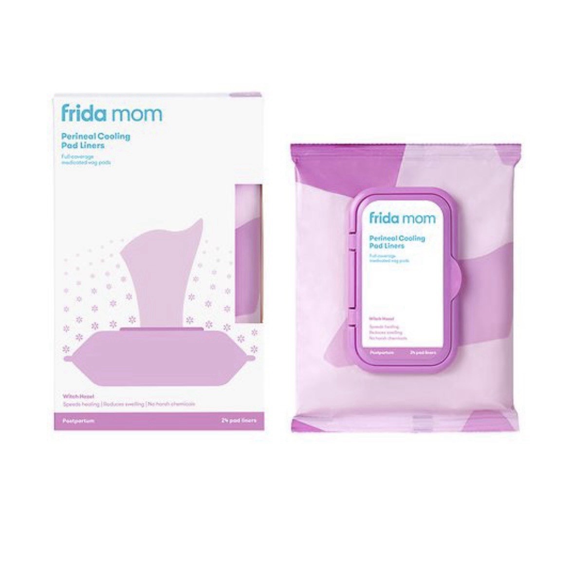 Frida Mom Perineal Witch Hazel Cooling Pad Liners Postpartum NEW 24 Pad Liners