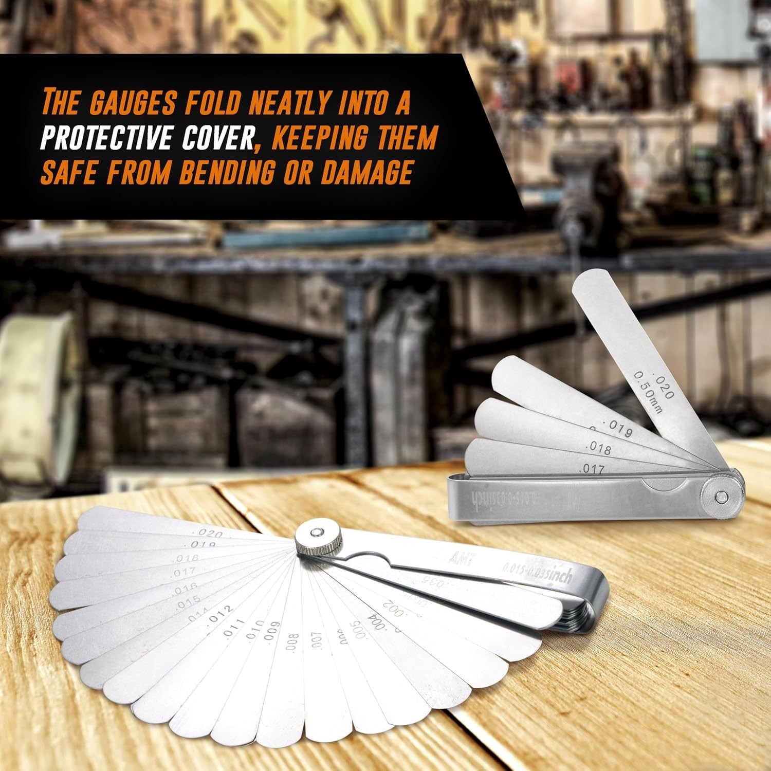 Automotive Essential: Mutt Tools 2pc Feeler Gauge Set with Clear Readability