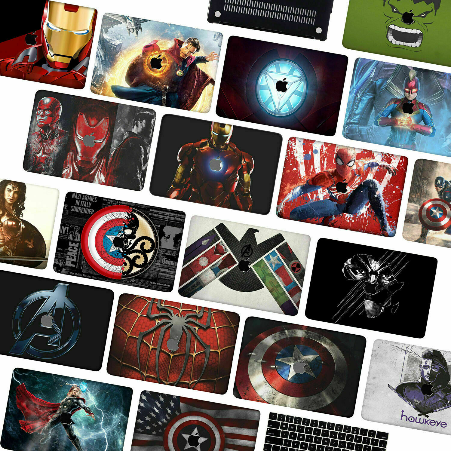 Avengers Rubberized Hard Matte Case KB Cover For New Macbook Pro Air M2 M3 M4 M5