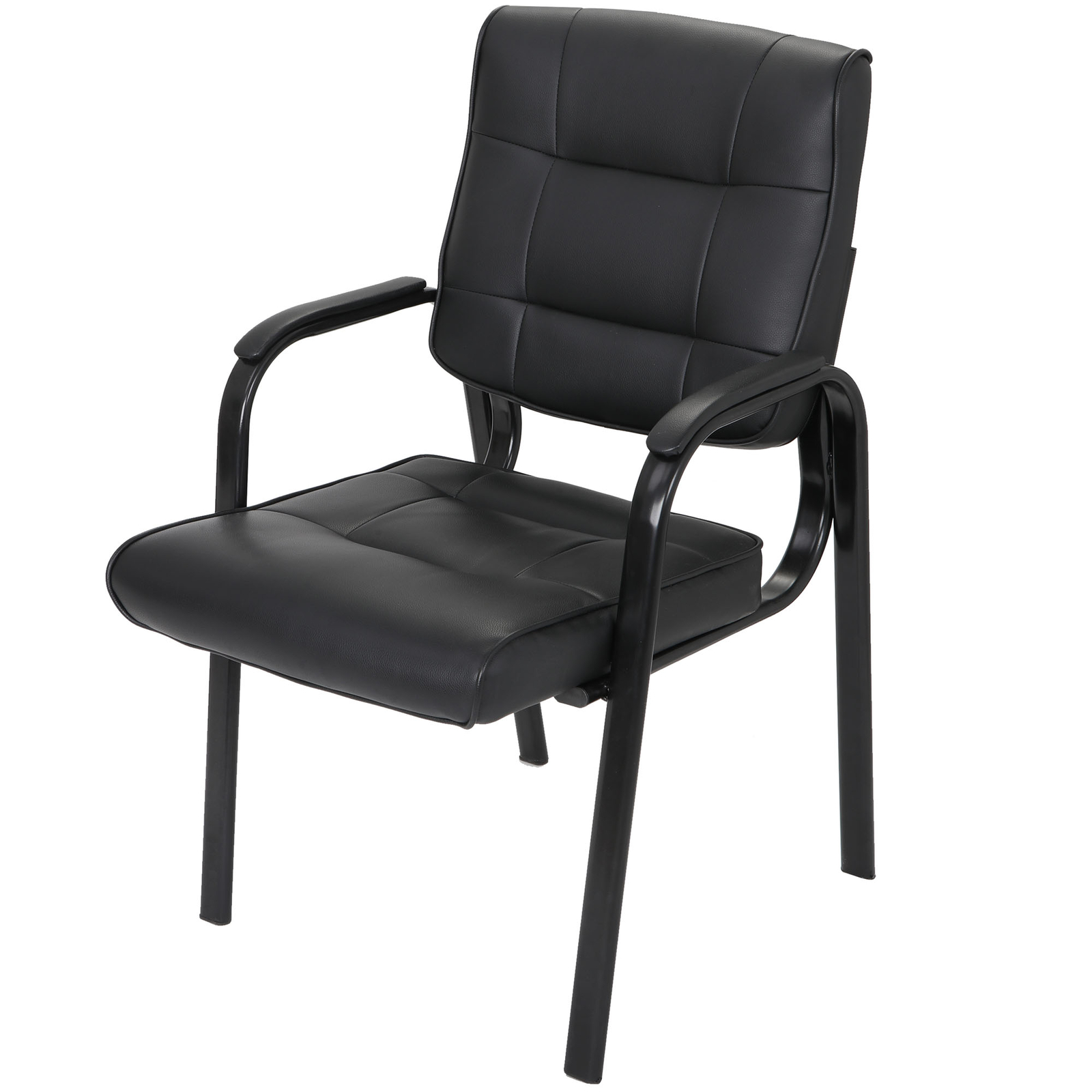 HomGarden Leather Guest Chair Office Desk w/Metal Frame Waiting Room Chair