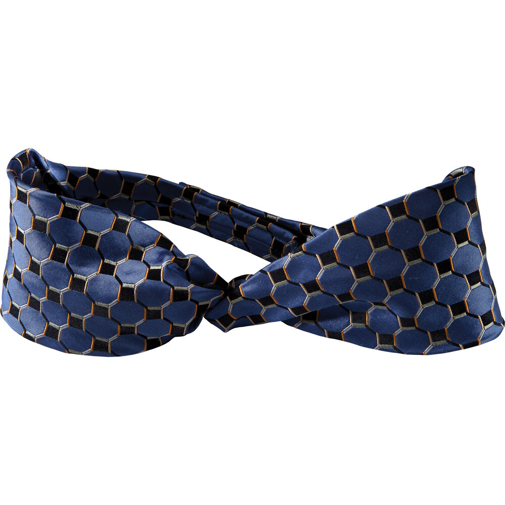 Signature Silk Honeycomb Neckerchief French Blue HC60-061-0  twisted Ascot