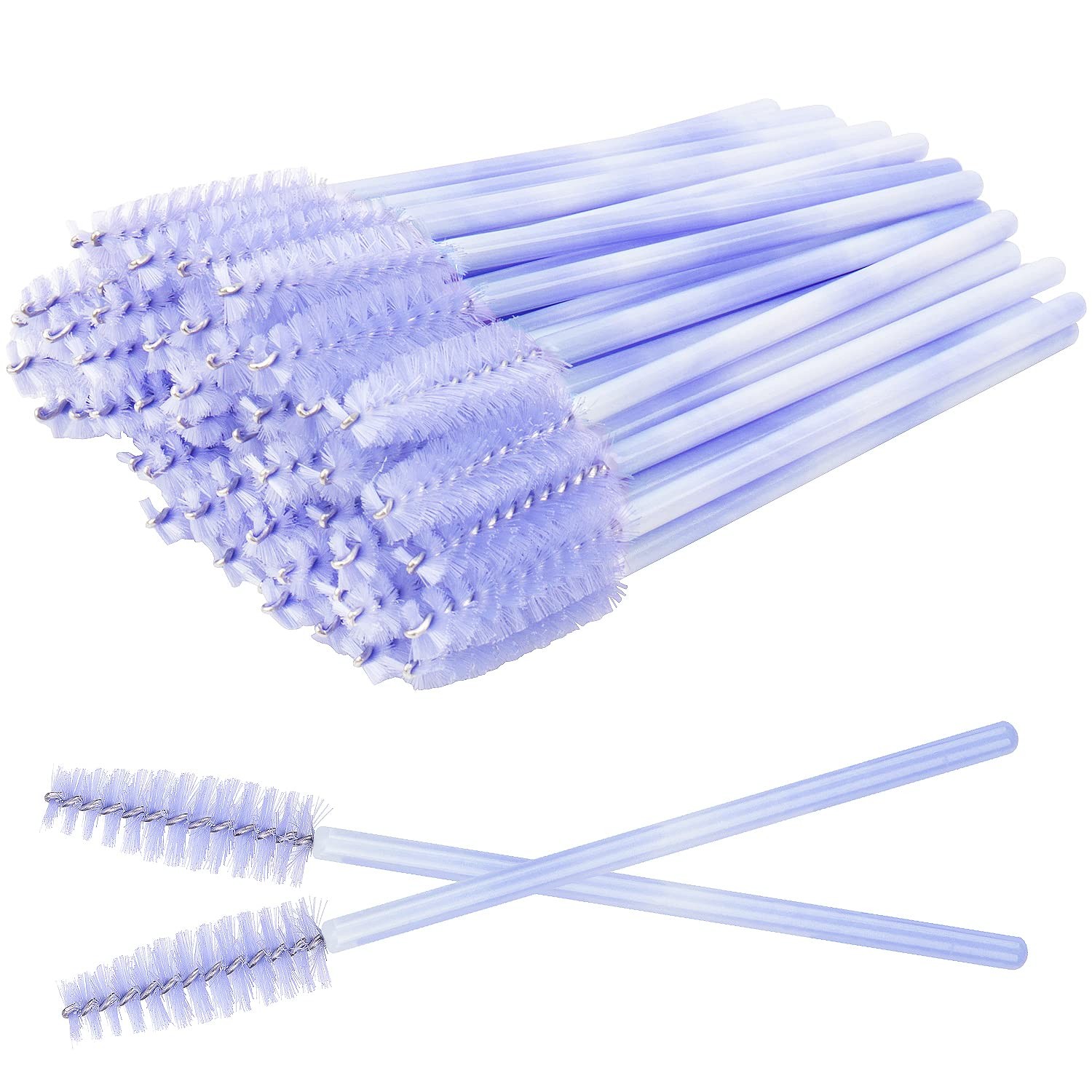 300 Disposable Mascara Wands Eyelash Brush Spoolies New Light Purple-300 pcs