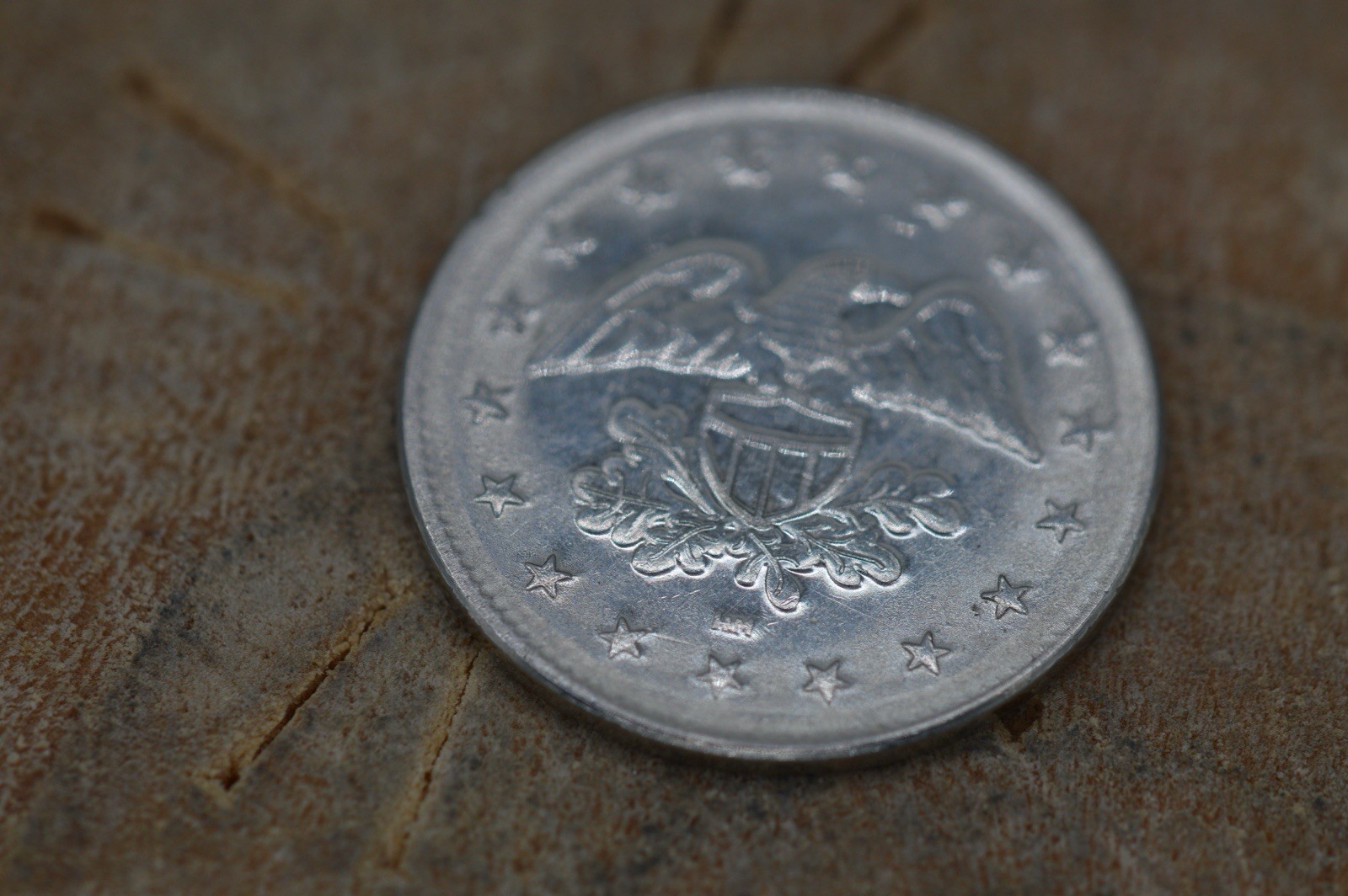 No Cash Value Token Circulated Eagle & Shield Design Stars