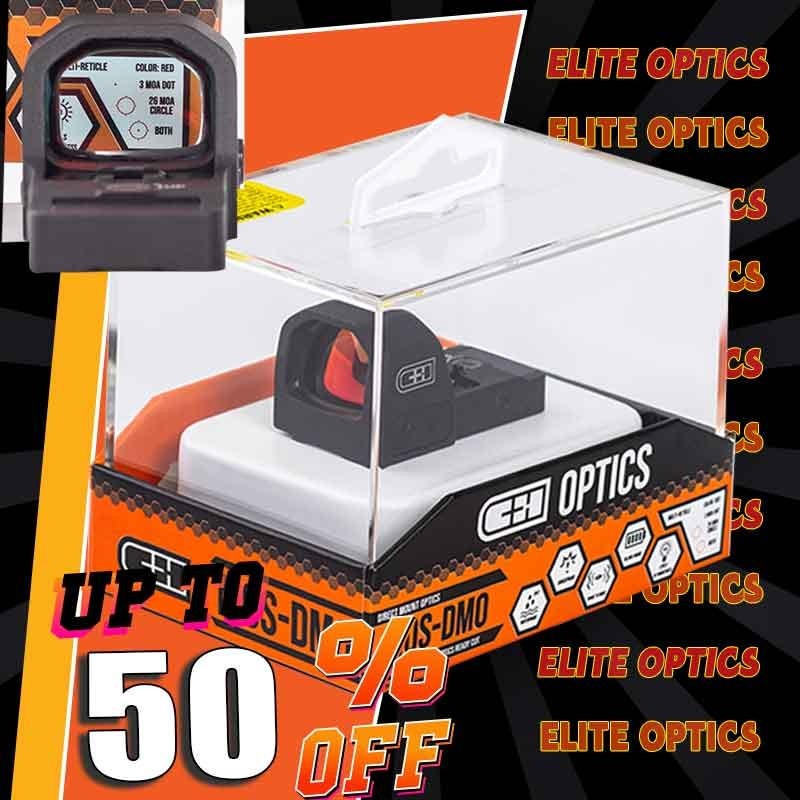 C&H SIG-DMO 1x27mm Reflex Red Multi-Reticle Dot Sight for P320 226,229 Pro Cut