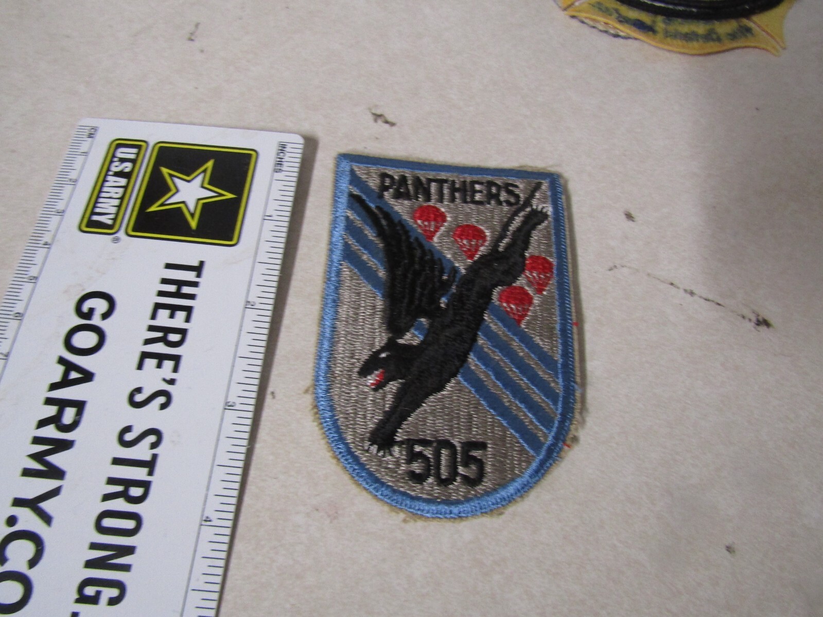MILITARY PATCH OLDER SEW ON PANTHERS 505