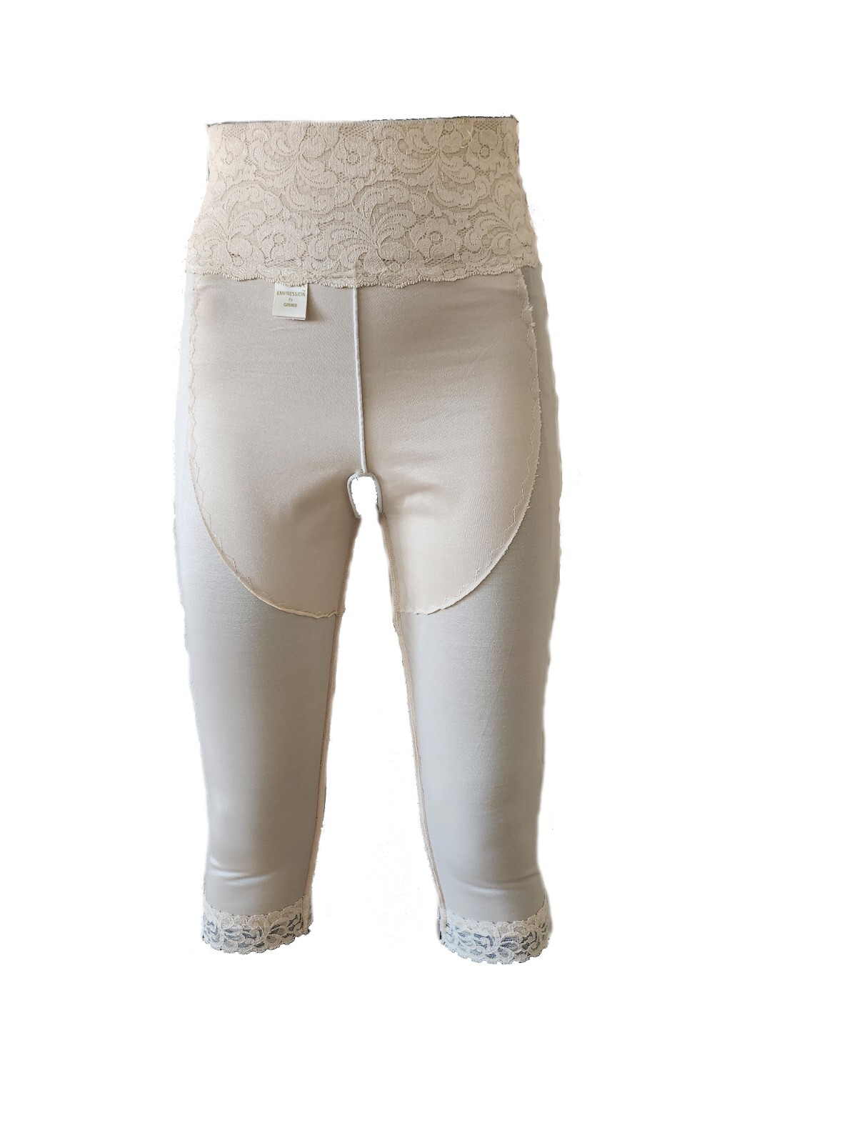 Caromed Post-Surgical Compression Garment Lower Body Capri, Beige Size Medium