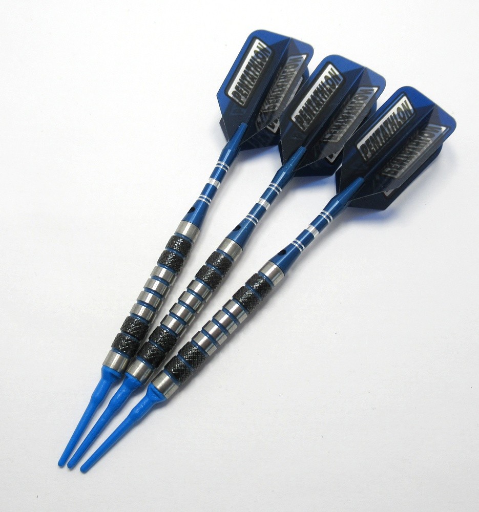 Ruthless DY2 18g Blue Soft Tip Darts 80% Tungsten + Extras + Tracking