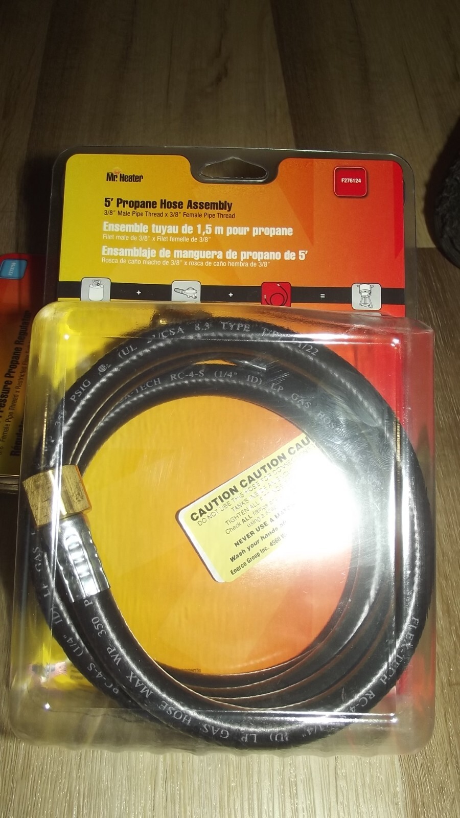 Mr. Heater F276124 Hose Assembly 5' ft L, Brass T51