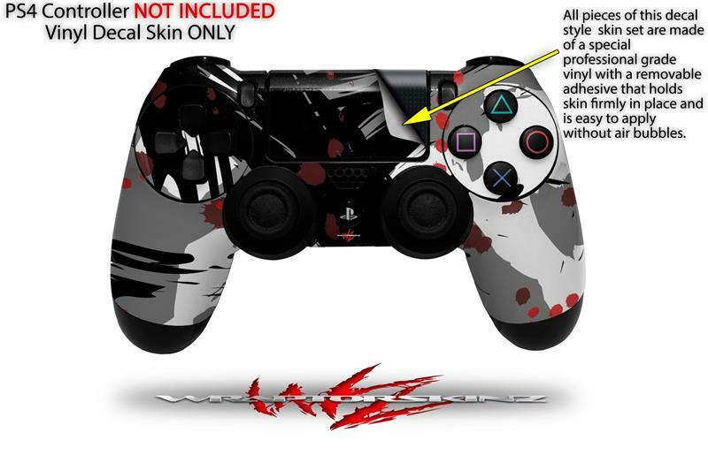 Skin for Playstation 4 Sony PS4 Controller Abstract 02 Red