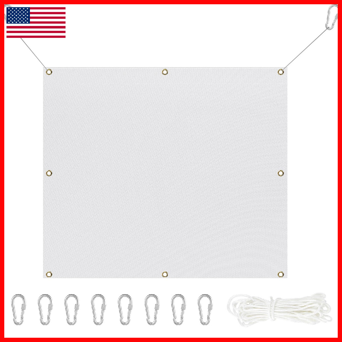 Silipull Archery Backstop Netting Heavy Duty Rope And Hooks Slingshot Archery
