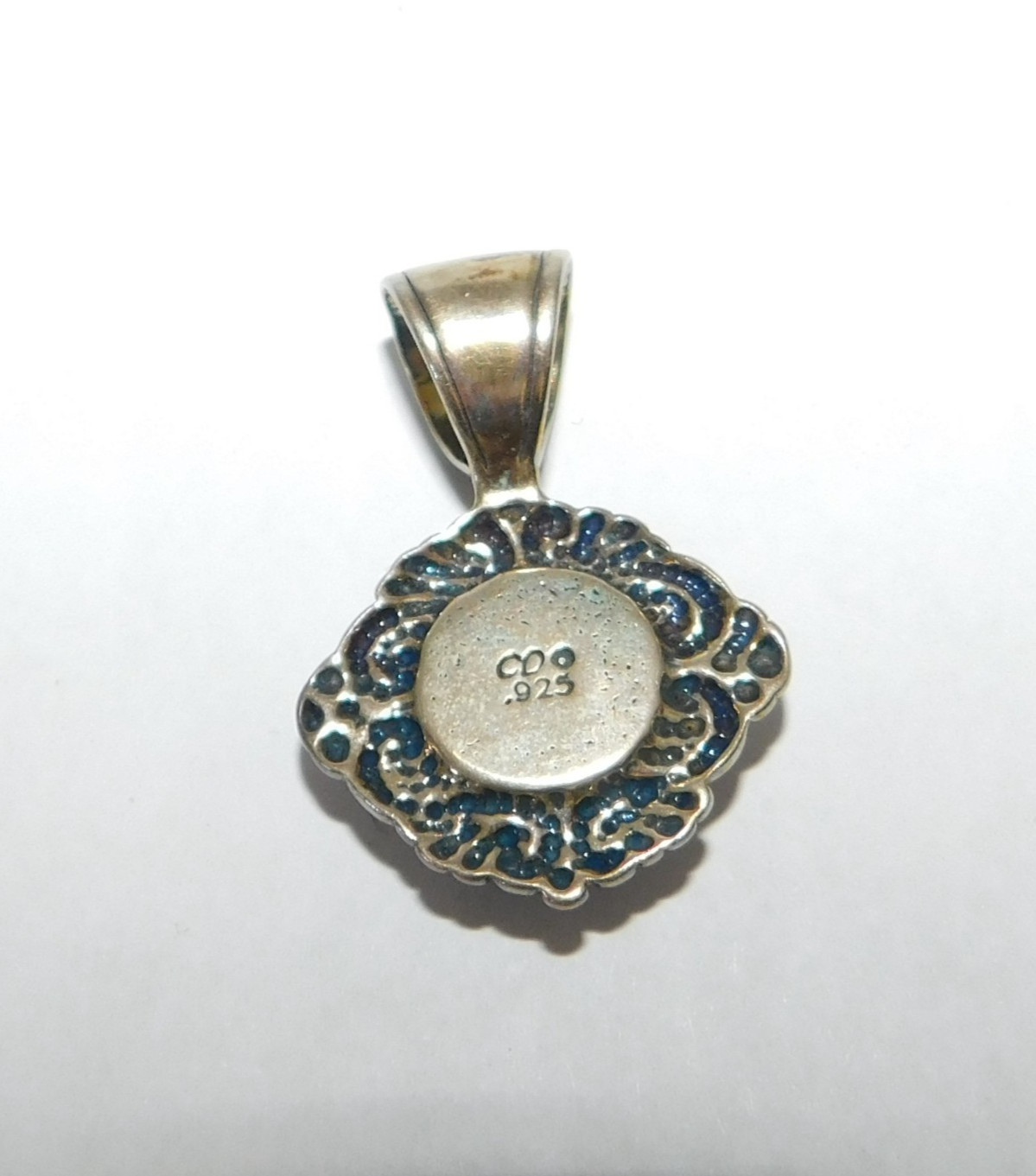 CD 925 Sterling Silver Rhodonite Gem Pendant