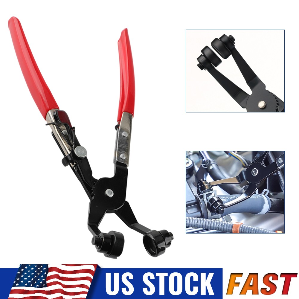 ANGLED HOSE CLAMP PLIERS 45⁰ For BOTTOM RADIATOR COOLANT PIPE CLIPS 5860 RED US