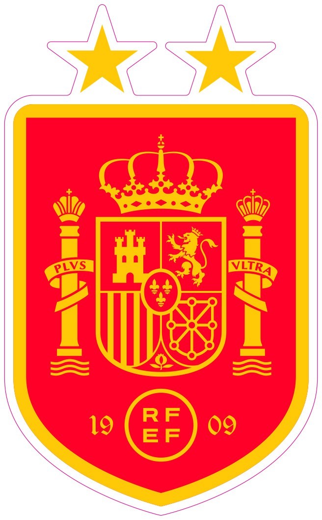 Spain National Soccer Team 2 Star Vinyl Decal Sticker CarTruck Bumper Laptop Mug