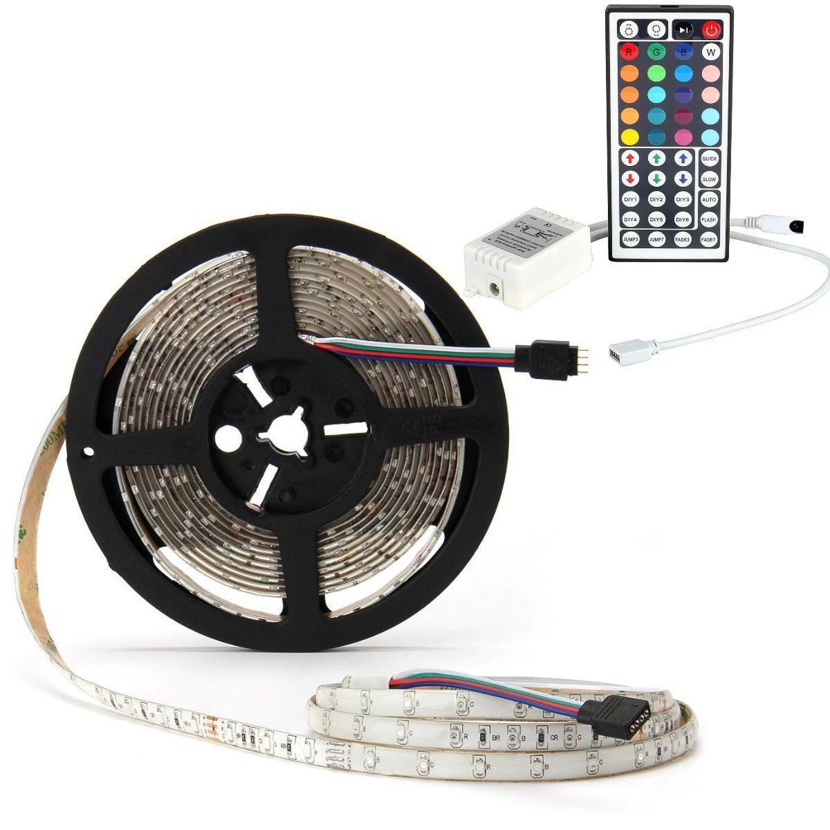 Waterproof 5M RGB LED Light Strip for Xmas Halloween Party Home Decor+Remote 12V