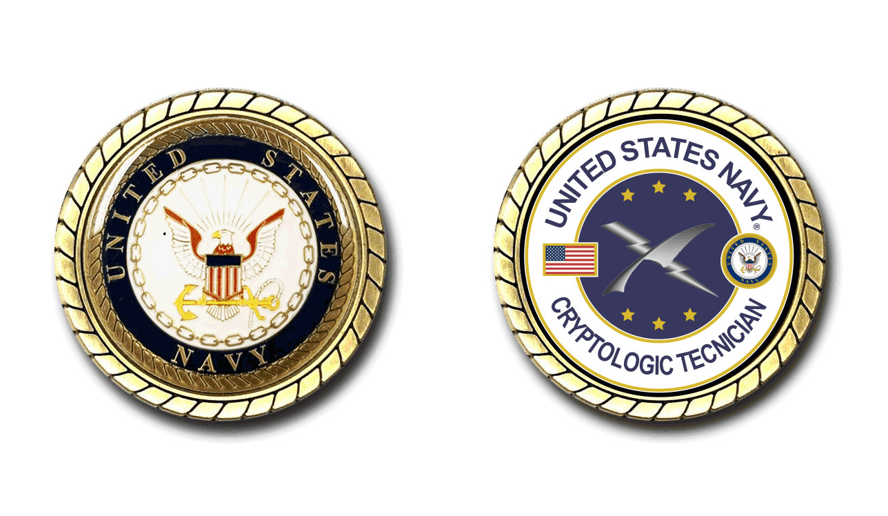 US Navy Cryptologic Technician Challenge Coin Officially Licensed