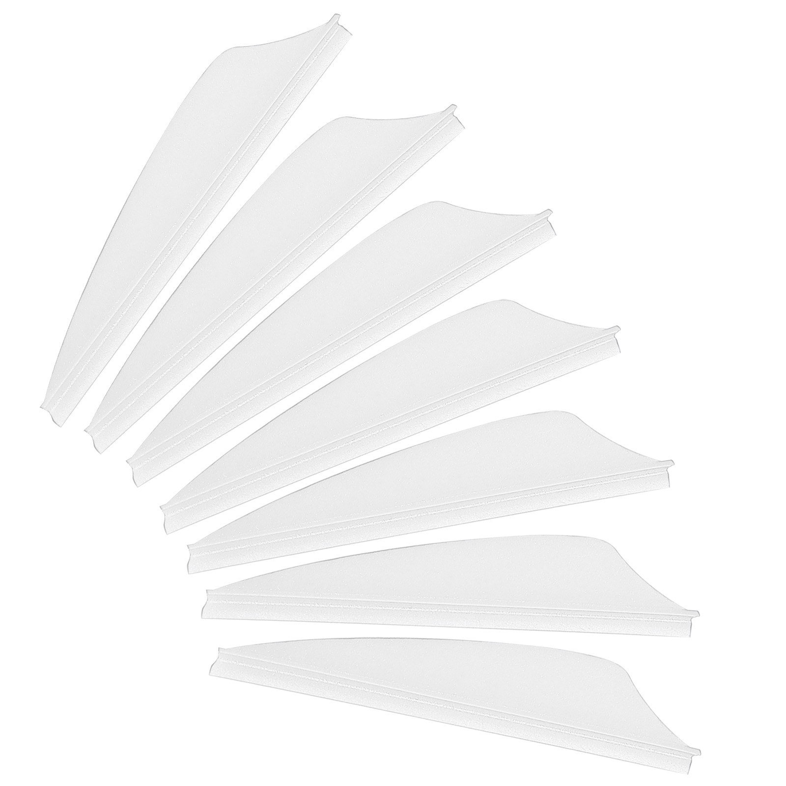Arrows Vanes, 100 Pack 1.65 Inch Arrow Fletching Archery Shield Fletch, White