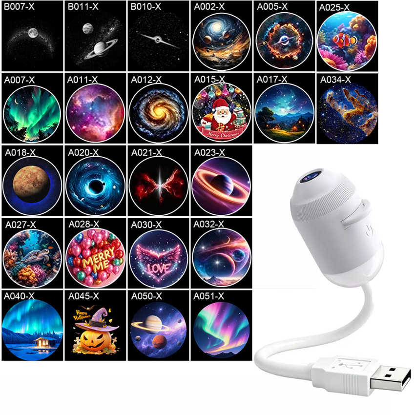 HD Smart Dynamic Holographic Night Light Projector, Plug and Play Projector