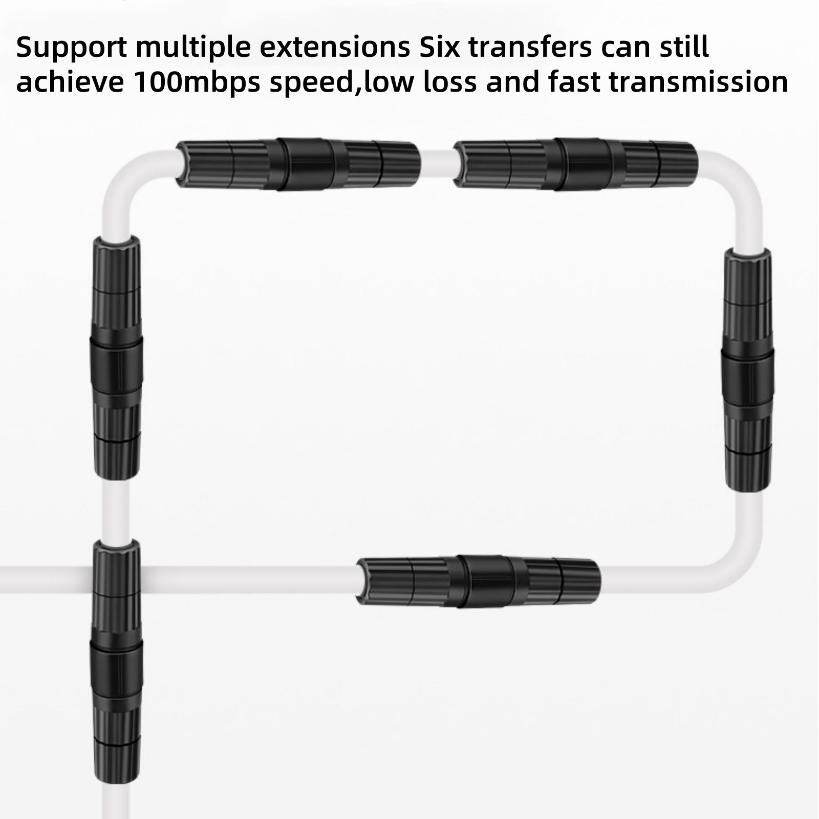 ABS 3x RJ45 Outdoor Shielded Network Ethernet Cable Extender Coupler
