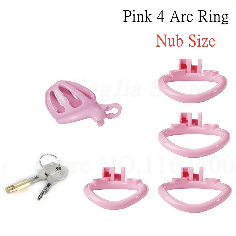 Male Chastity Device with 4 Rings Cobra Cage Chastity Lock Cage