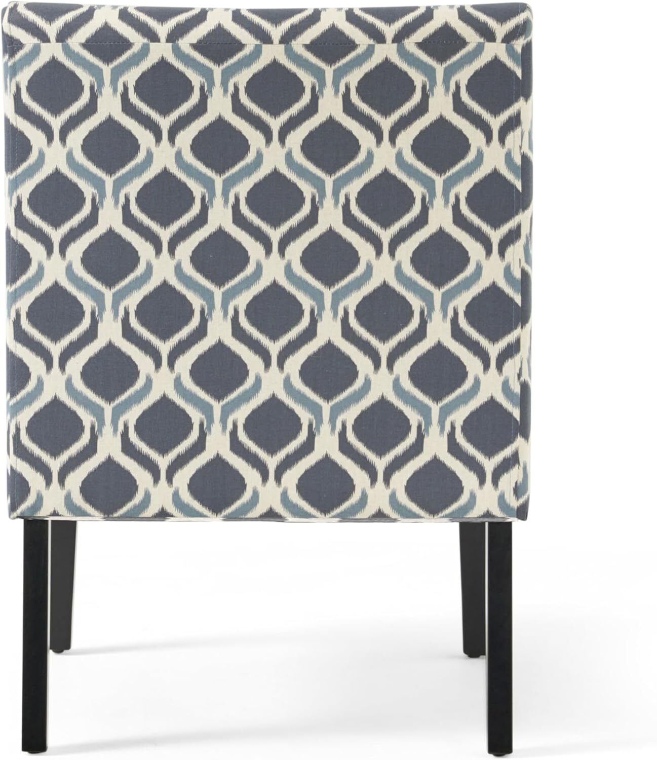Home Traditional Fabric Accent Chair, Print, Matte Black, 22.5D x 29.5W x 32H in