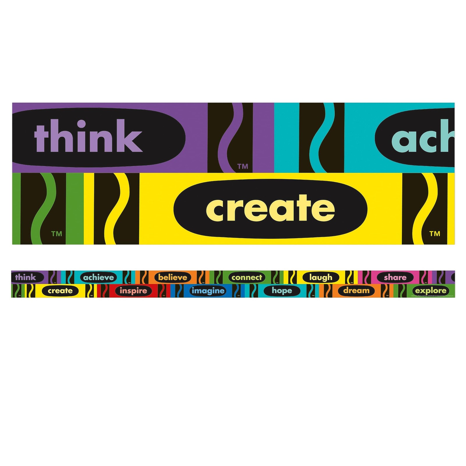 Eureka Crayola Inspirational Words Decorative Classroom and Bulletin Board Tr...