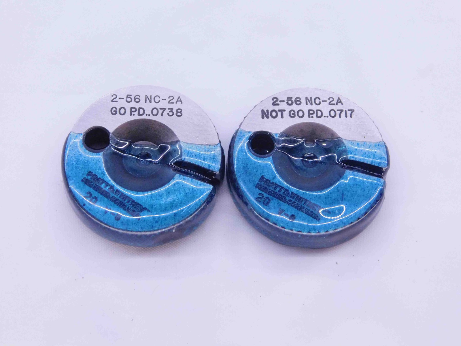 2 56 UNC 2A THREAD RING GAGES #2 .086 .0860 GO NO GO P.D.'S = .0738 & .0717
