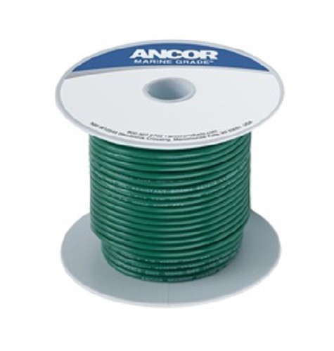 Ancor 184303 Marine Primary Tinned Copper Boat Wiring (14-Gauge, Green, 18-Feet)